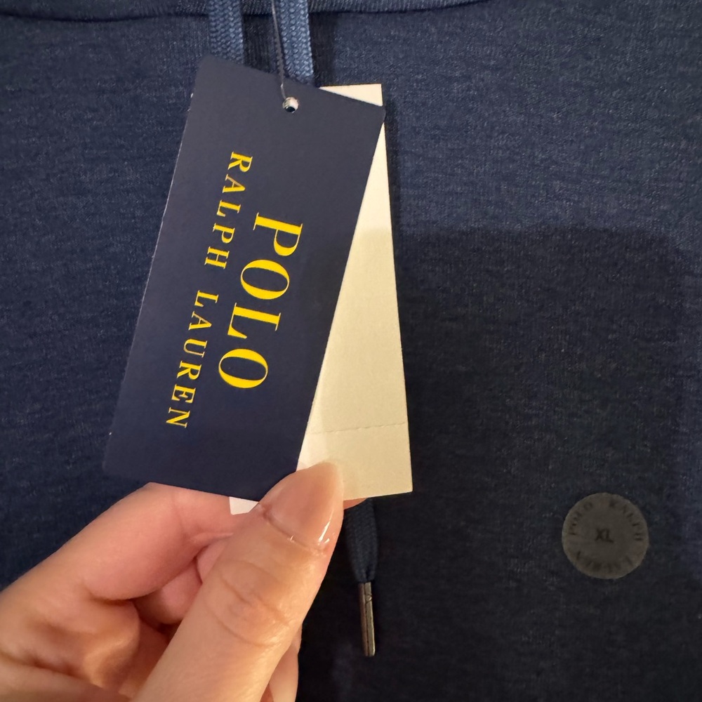 Ralph Lauren Navy Hoodie with Logo - Picture 2 of 3